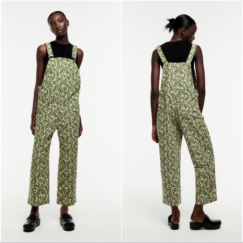 ZARA Floral Printed Overalls